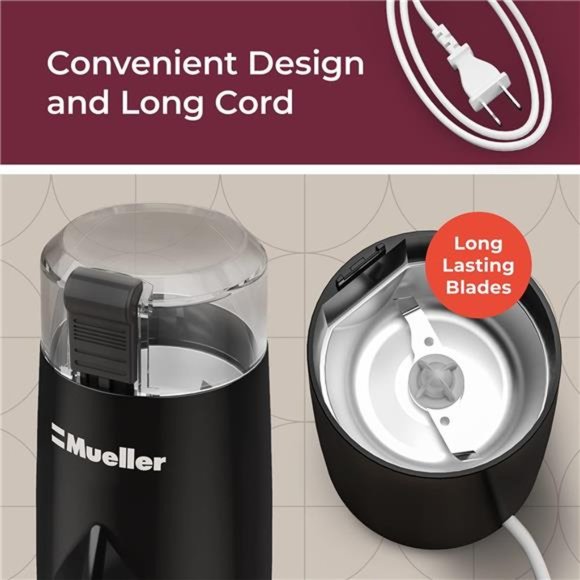 Mueller HyperGrind Precision Electric Spice/Coffee Grinder Mill with Grinding - Picture 5 of 6